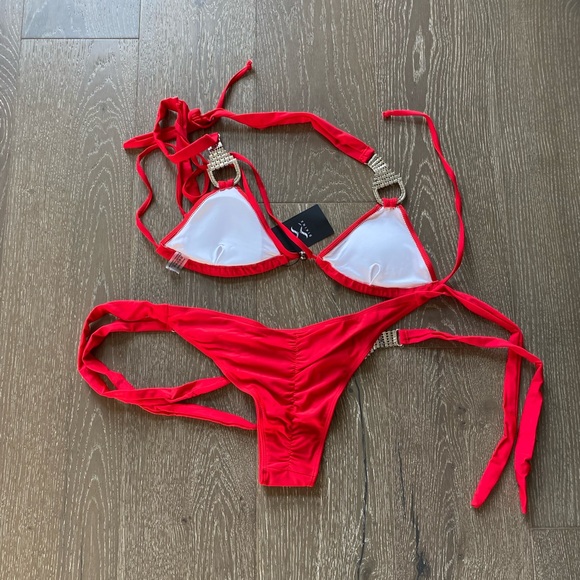 Bikinx embellished red string bikini - Picture 4 of 11